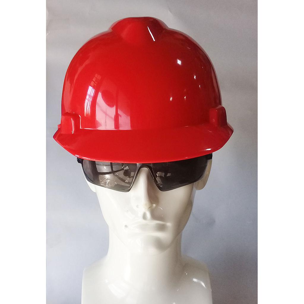 CASCO DE SEGURIDAD, ROJO, ABS, 465 G.